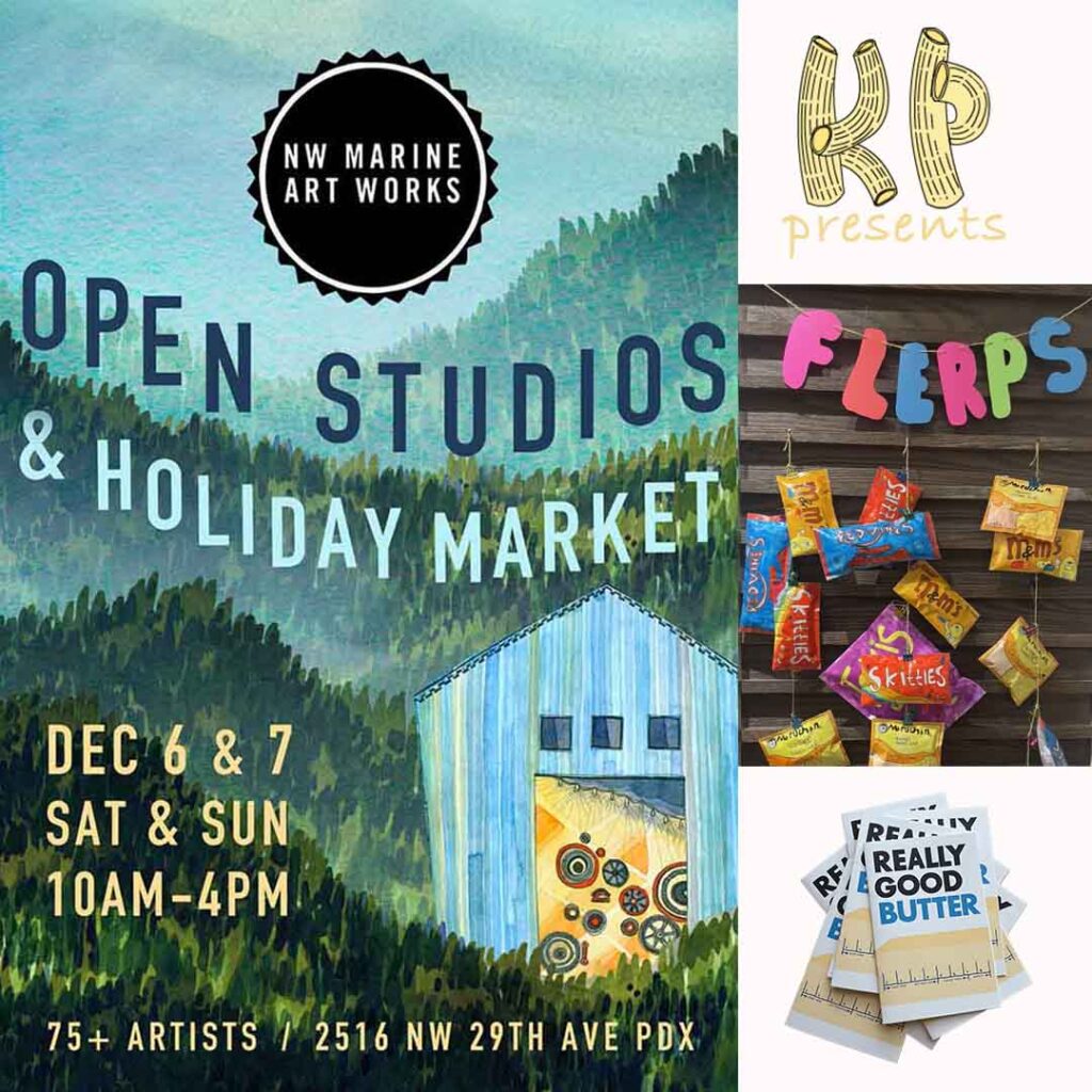Oppen Studios Flyer for December 6th and 7th at NW Marine Arts Works.